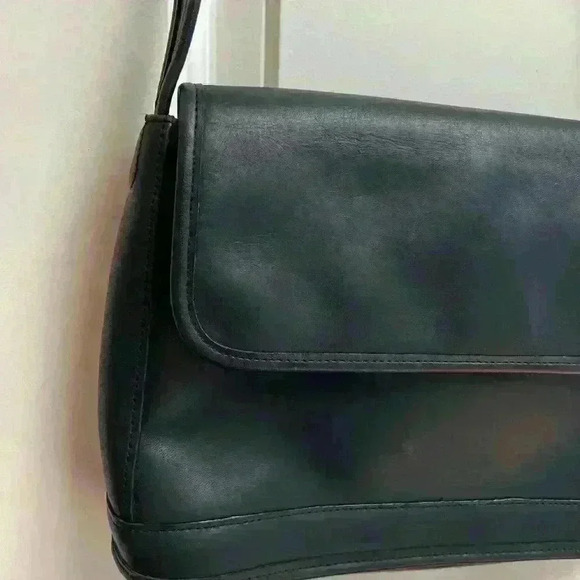 Giani Bernini Blue Leather Satchel Handbag Classic style long strap - Picture 2 of 15